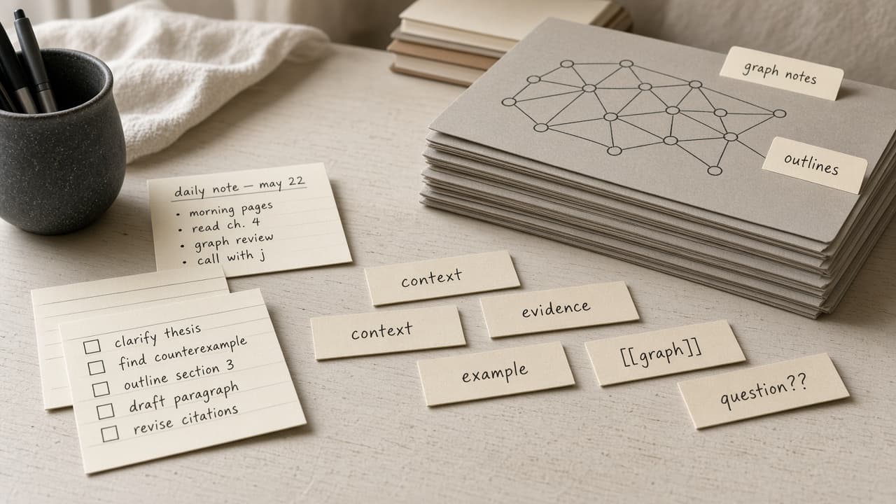 Roam Research Daily Note Block Checklist from Graph Notes (No Invented Backlink Counts)