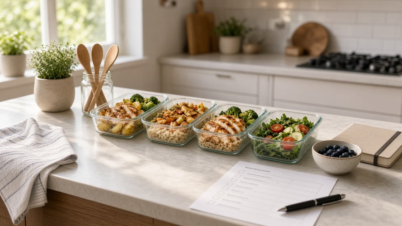 MyFitnessPal Meal Prep Checklist from Diary Notes (No Invented Calorie Totals)
