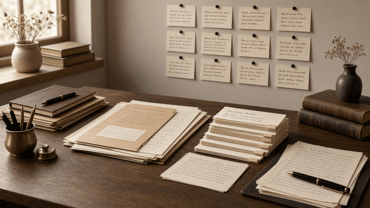 Novelcrafter Scene Beat Manuscript Checklist from Notes (No Invented Word Counts)