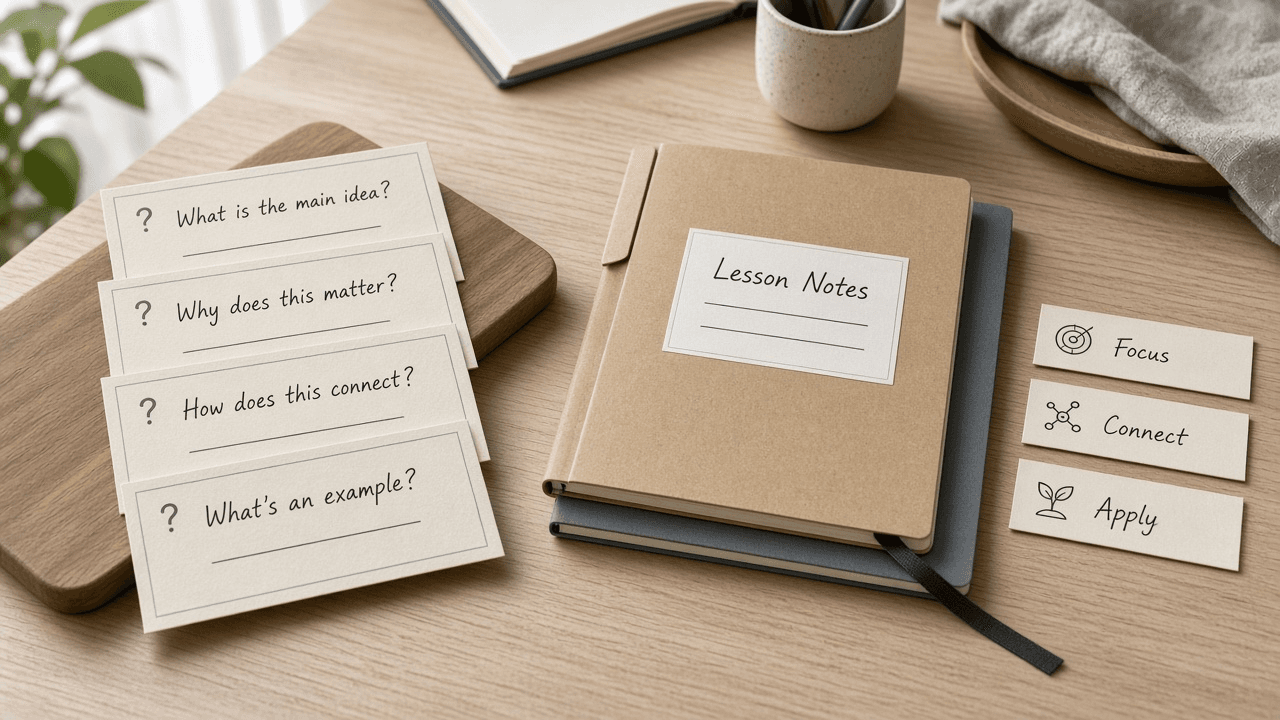 Wayground Question Set Checklist from Lesson Notes (No Invented Accuracy Percents)