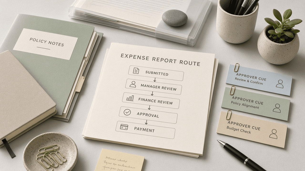Zoho Expense Report Route Checklist from Policy Notes (No Invented Reimbursement Totals)