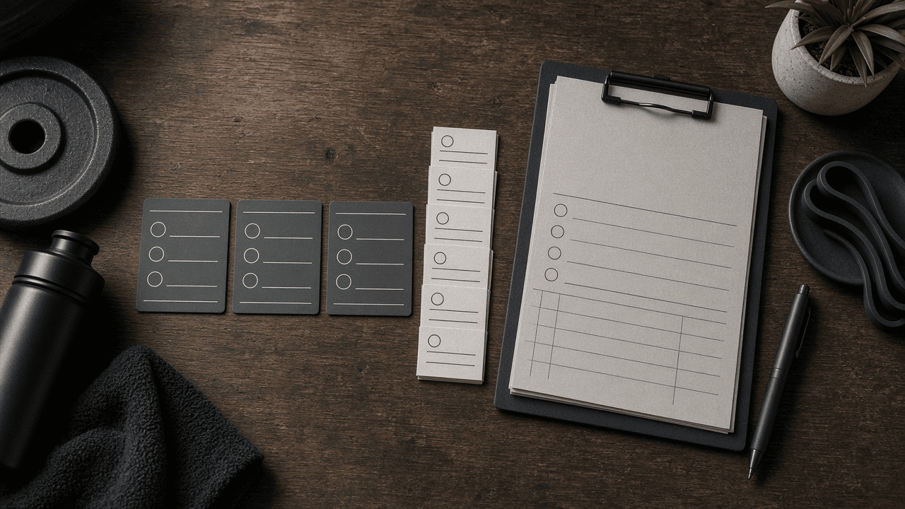 Hevy Session Lift Block Checklist from Training Notes (No Invented PRs or Body Metrics)