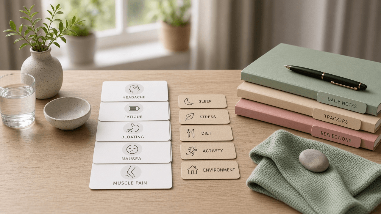 Bearable Symptom Factor Diary Checklist from Health Notes (No Invented Diagnosis Claims)