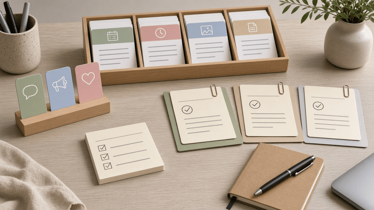 Buffer Queue Slot Checklist from Channel Notes (No Invented Engagement Rates)