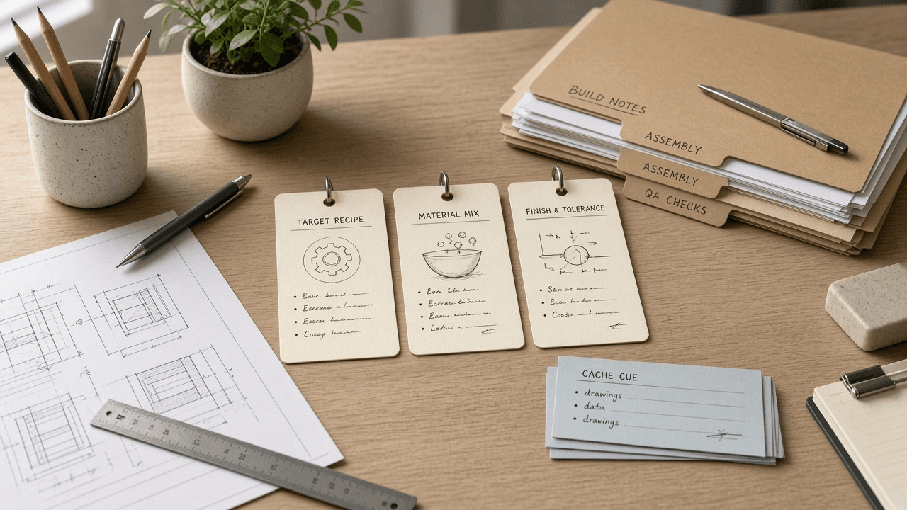 Earthly Target Recipe Checklist from Build Notes (No Invented Runtime Seconds)