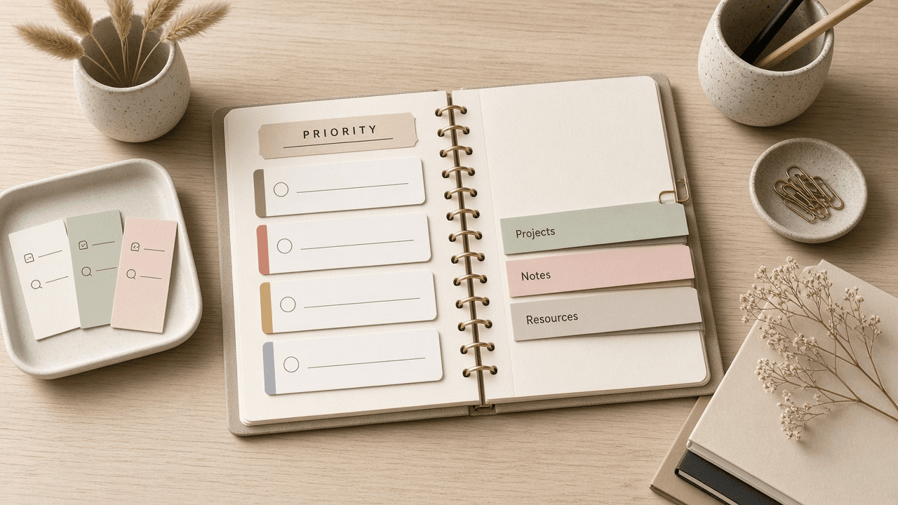 Todoist Section Label Priority Checklist from Planner Notes (No Invented Completion Rates)