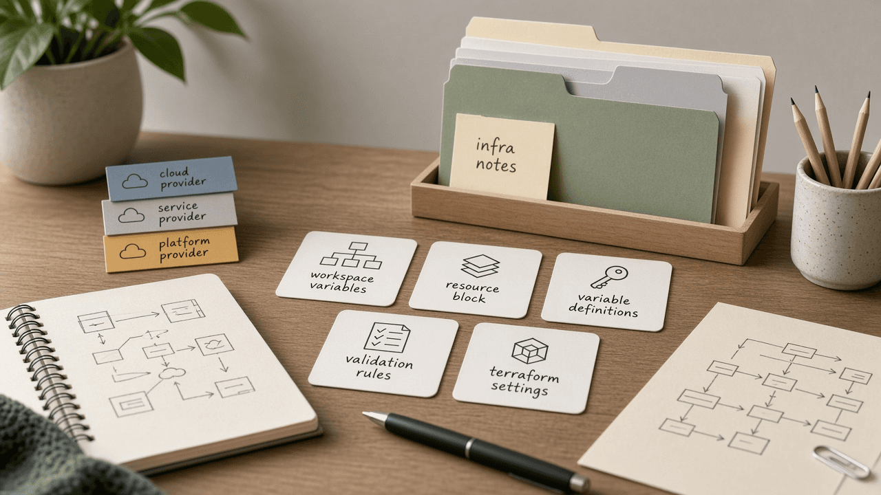 Terraform Workspace Variable Resource Checklist from Infra Notes (No Invented Cloud Costs)