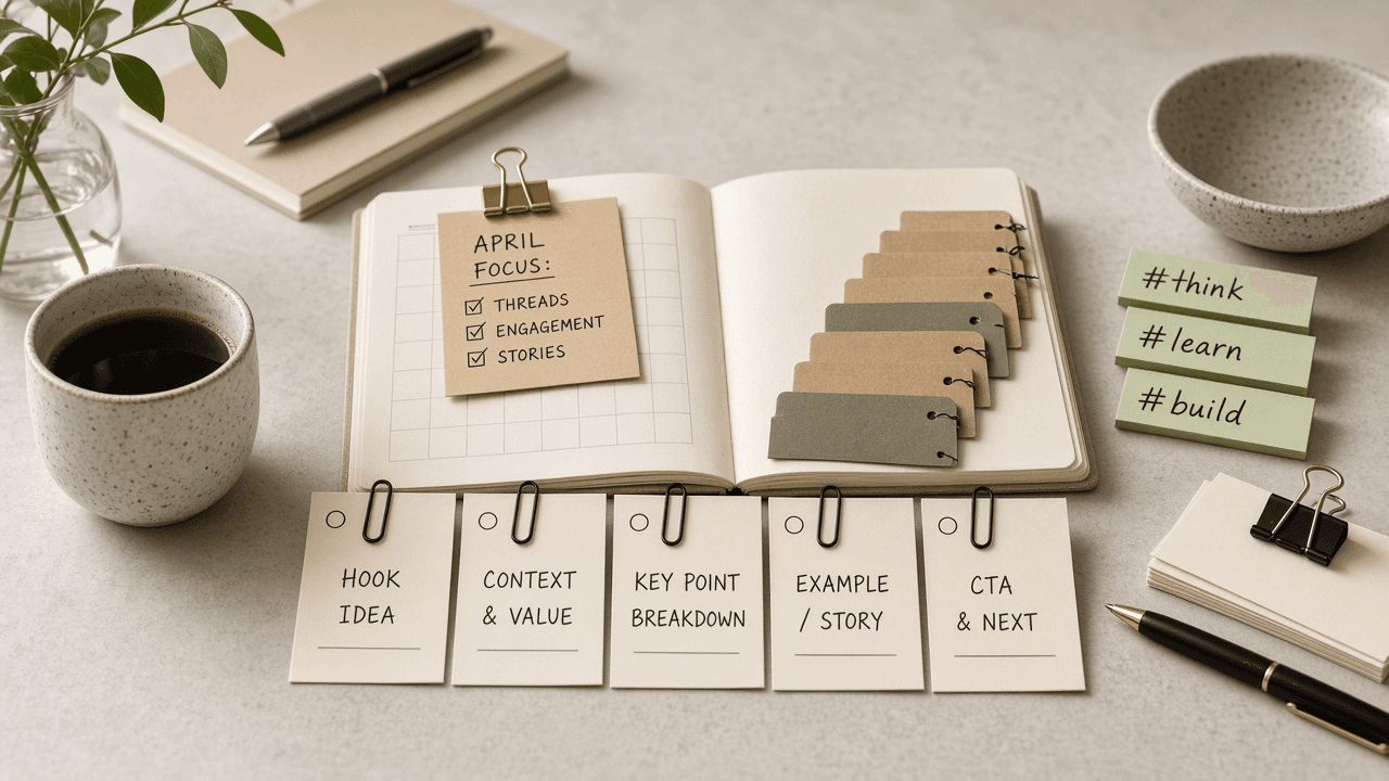 Typefully Draft Thread Slot Checklist from Calendar Notes (No Invented Engagement Rates)