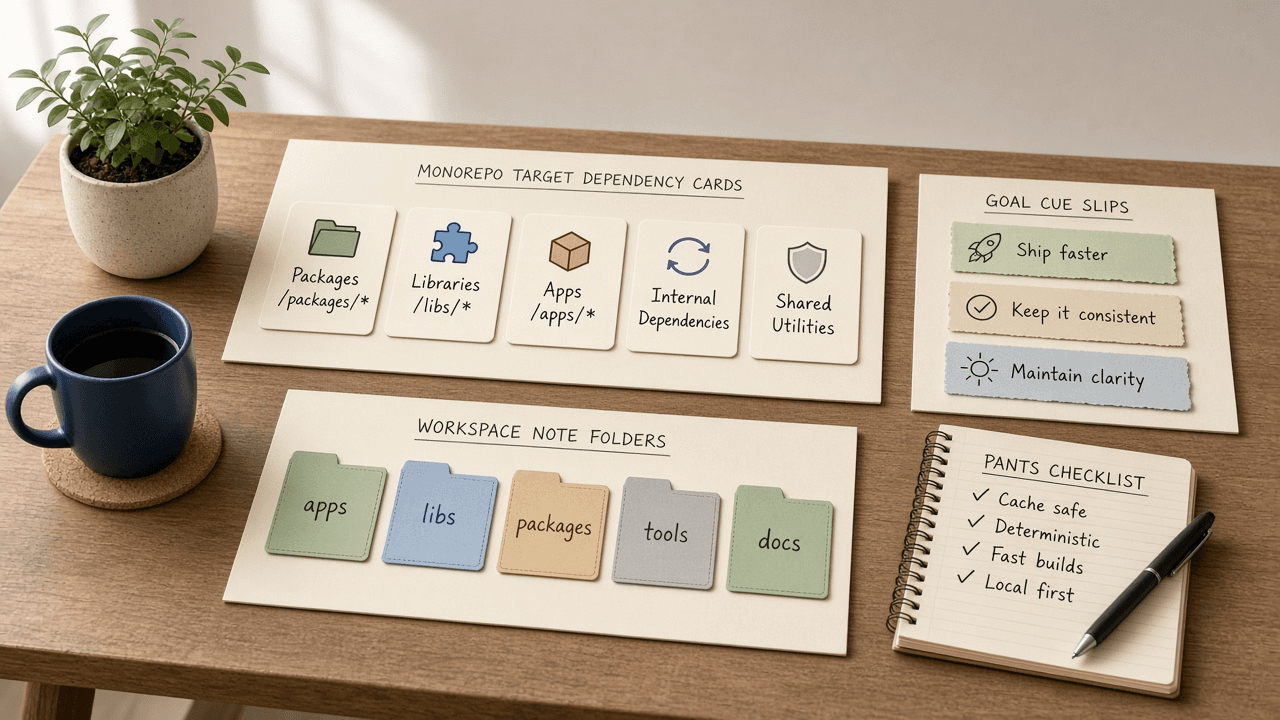 Pants Monorepo Target Dependency Checklist from Workspace Notes (No Invented Build-Time Seconds)