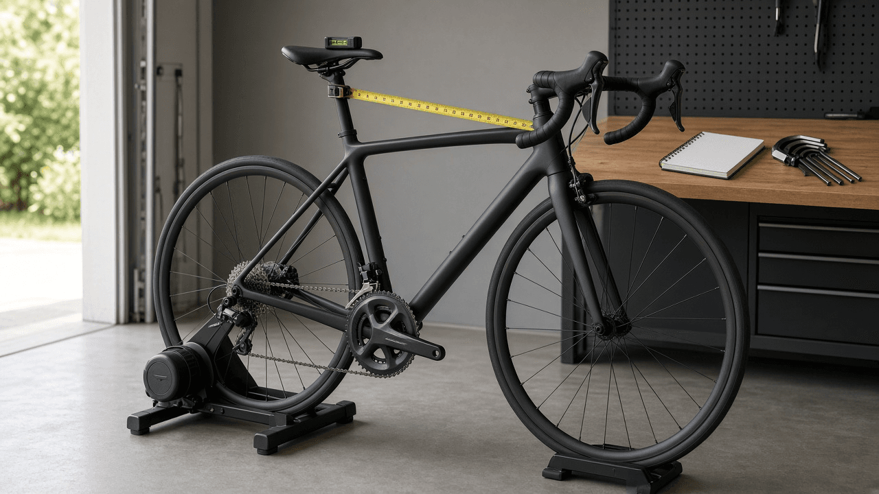 At Home Road Bike Fit Checklist: Saddle Height by Heel Method and Knee Angle Range, Saddle Setback and Tilt, Reach and Stack and Handlebar Adjustments, Cleat Position, One Change at a Time Ride Log, and Red Flags for a Professional Fitter