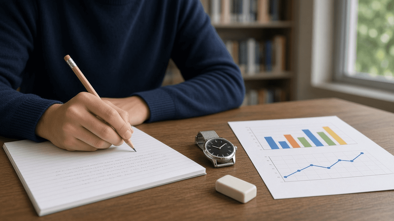 IELTS Academic Writing Task 1 Practice Item Writer: Chart, Table, Process, and Map Prompts With Consistent Data, a 150 Word Task, a Band 7 to 8 Model Answer With an Overview, and Examiner Style Notes on the Four Criteria