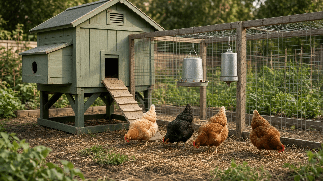 Backyard Chicken Coop and Starter Flock Planner: Ordinance and HOA Check, Flock Size, Coop and Run Space, Roosts and Nest Boxes, Ventilation, Predator Proofing, Brooder Temperatures, Feed by Age, Chores, and an Egg Timeline