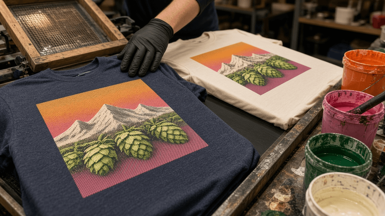 Screen Print Artwork and Separation Spec for Apparel Orders: Spot Color Count, Pantone Callouts, White Underbase on Dark Garments, Halftone LPI and Angle, Ink Choice by Fabric Blend, Print Locations and Sizes, and Proof Sign Off
