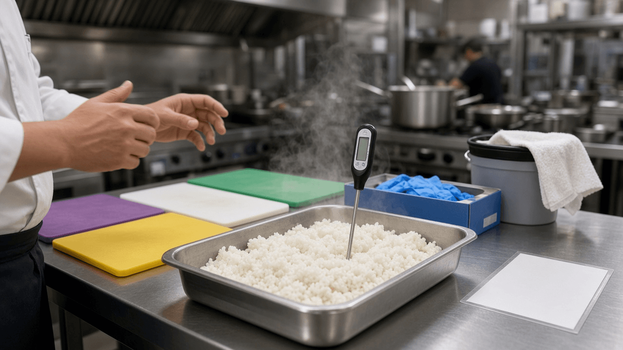 Food Protection Manager Certification Practice Item Writer: Food Code Topic Blueprint, Scenario Items on Time and Temperature, Cooling, Allergens, and Cross Contact, with Distractor Rationales