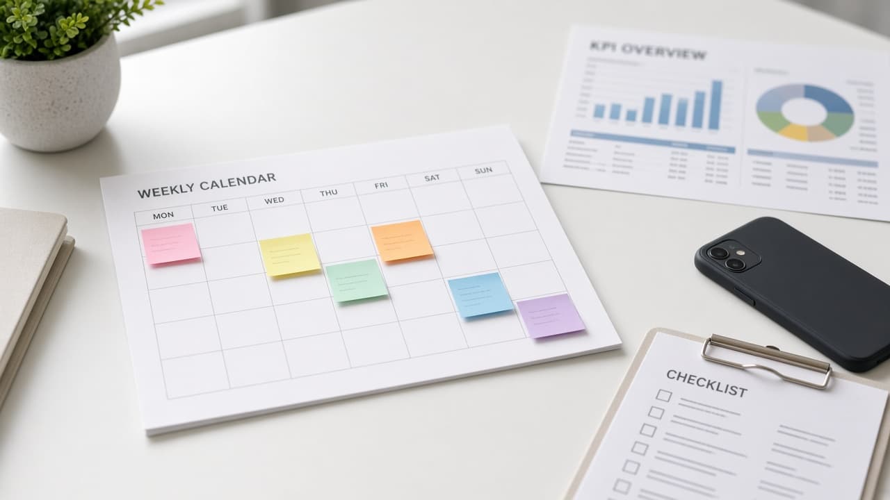 Social Media Manager Weekly Ops From Calendar KPIs