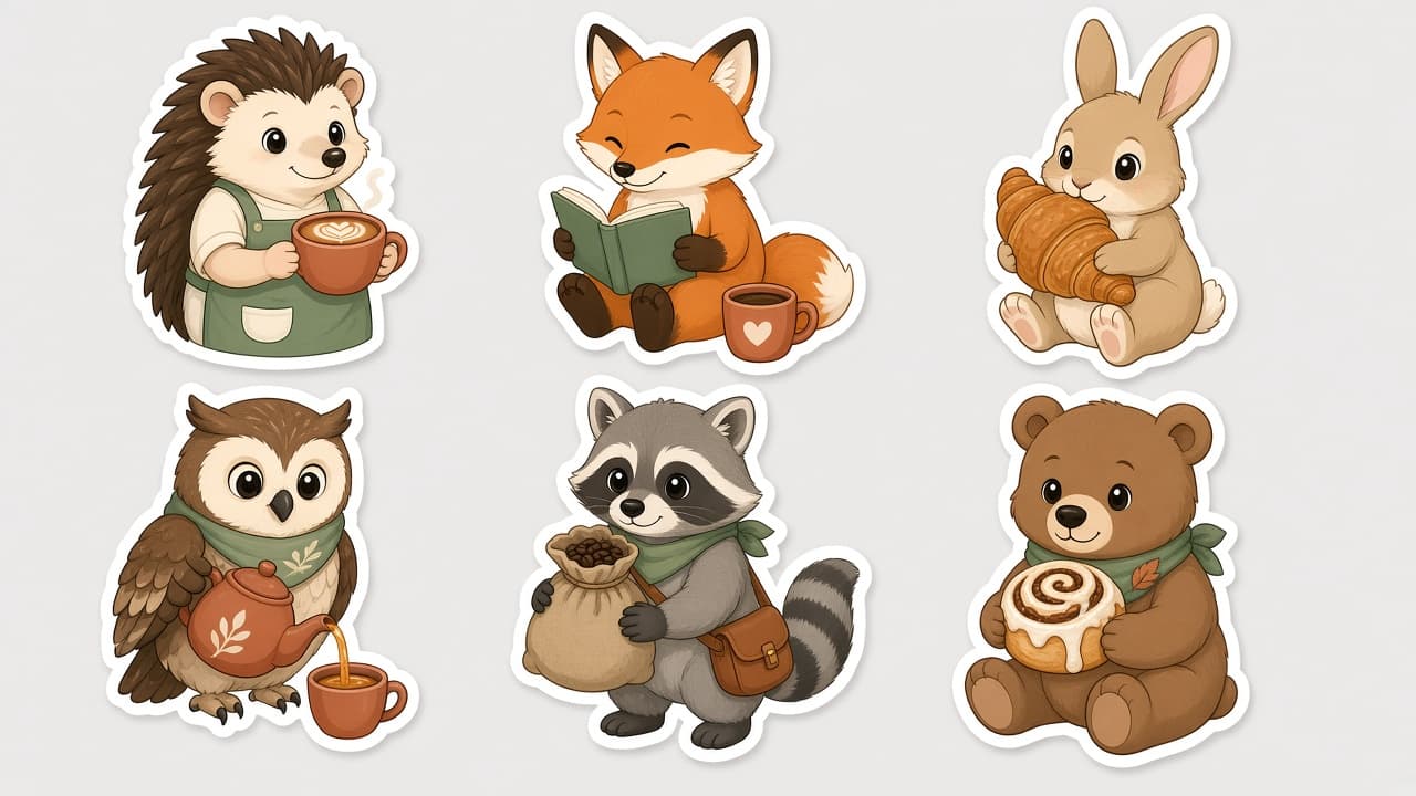 Sticker Pack Prompt: A Die-Cut Sticker Sheet in One Style