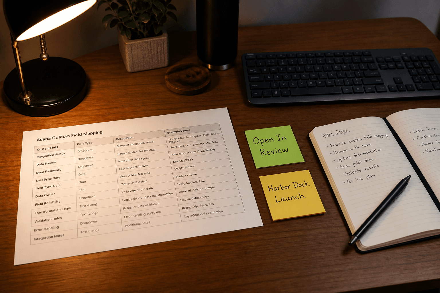 Asana Custom Field Map from Workflow Inventory (No Invented Assignees)