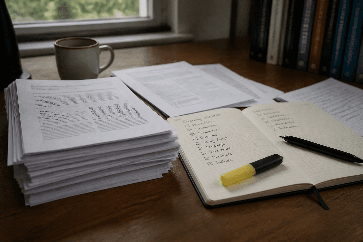 PRISMA Screening Log Notes from Abstract Inventory (No Invented Effect Sizes)