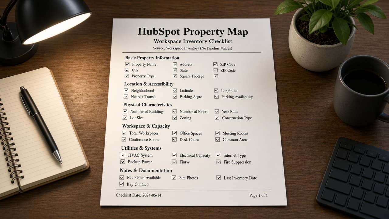 HubSpot Property Map from Workspace Inventory (No Invented Pipeline Values)