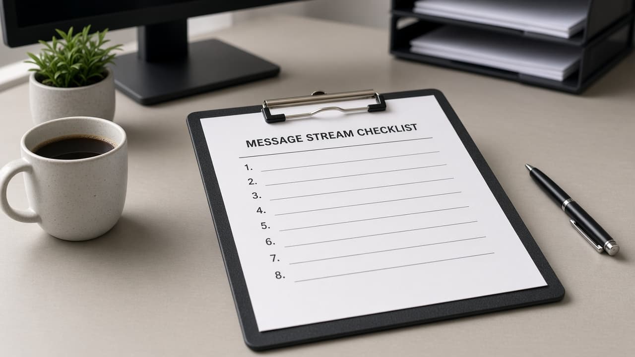 Postmark Message Stream Checklist from Account Inventory (No Invented Delivery Rates) with example still