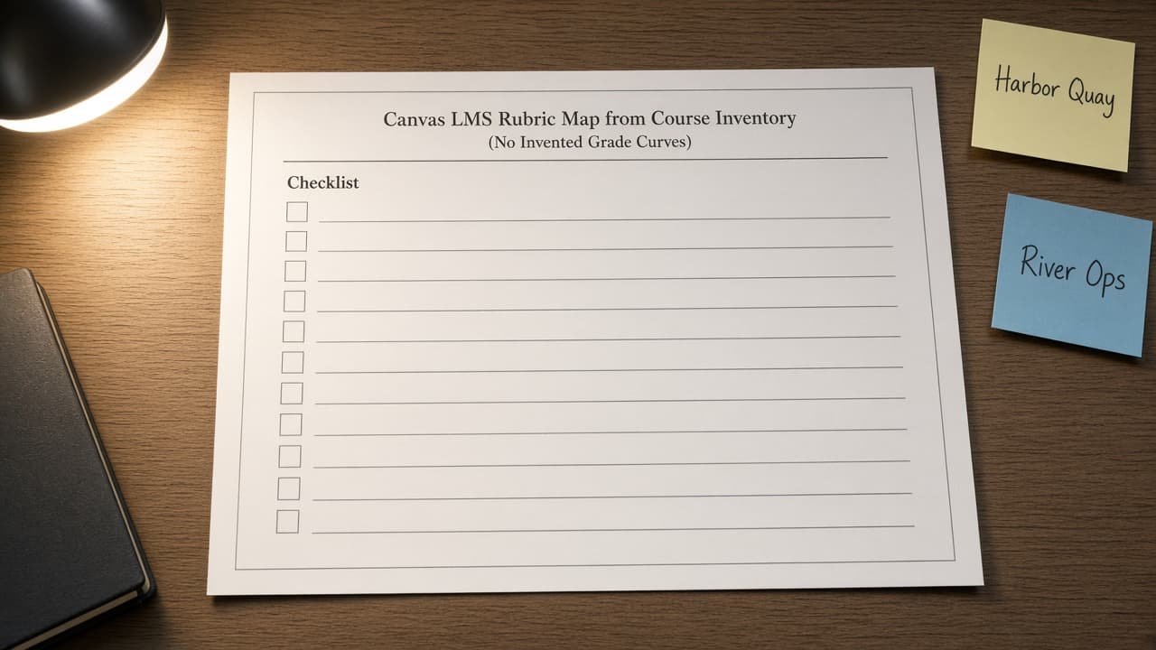 Canvas LMS Rubric Map from Course Inventory (No Invented Grade Curves)