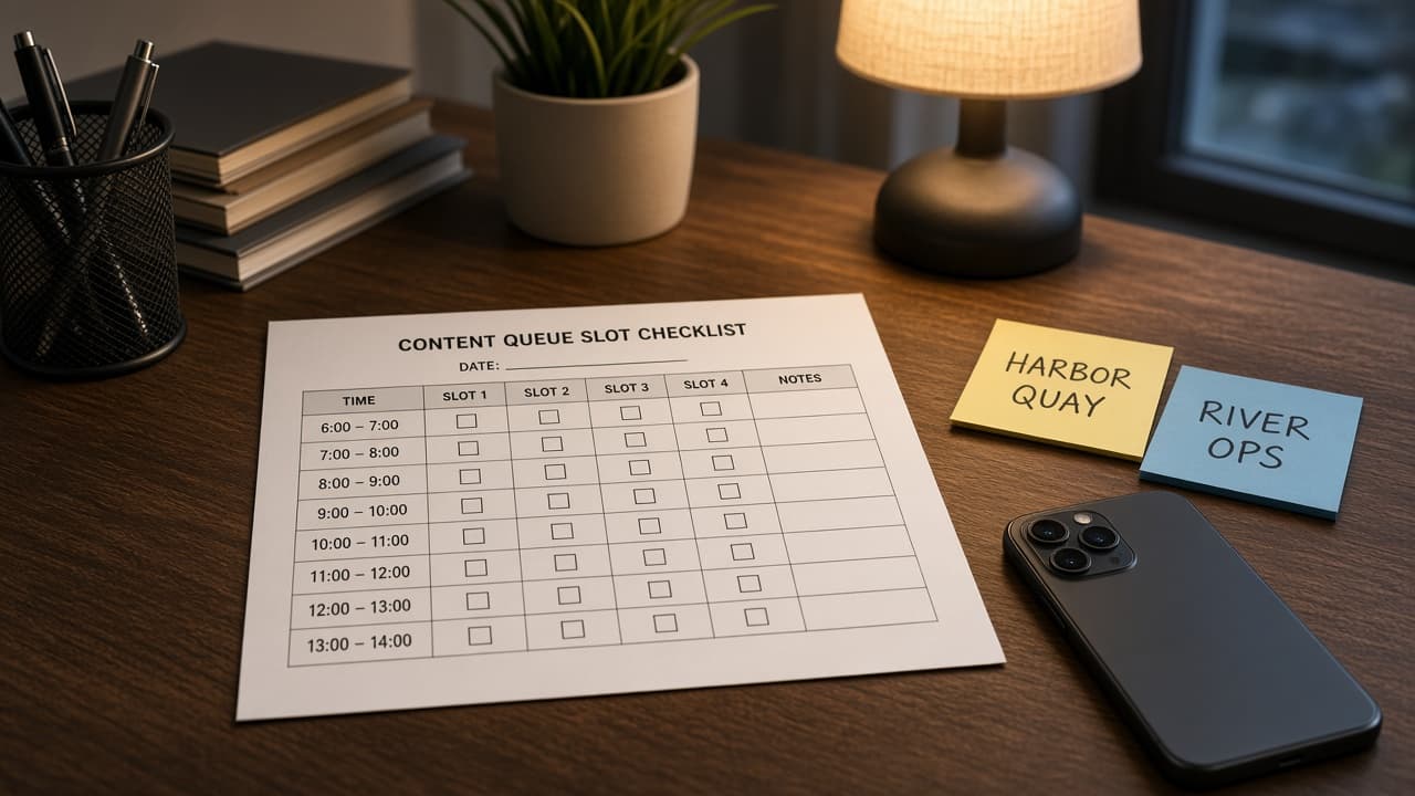 Agorapulse Queue Slot Map from Channel Inventory (No Invented Engagement Rates)