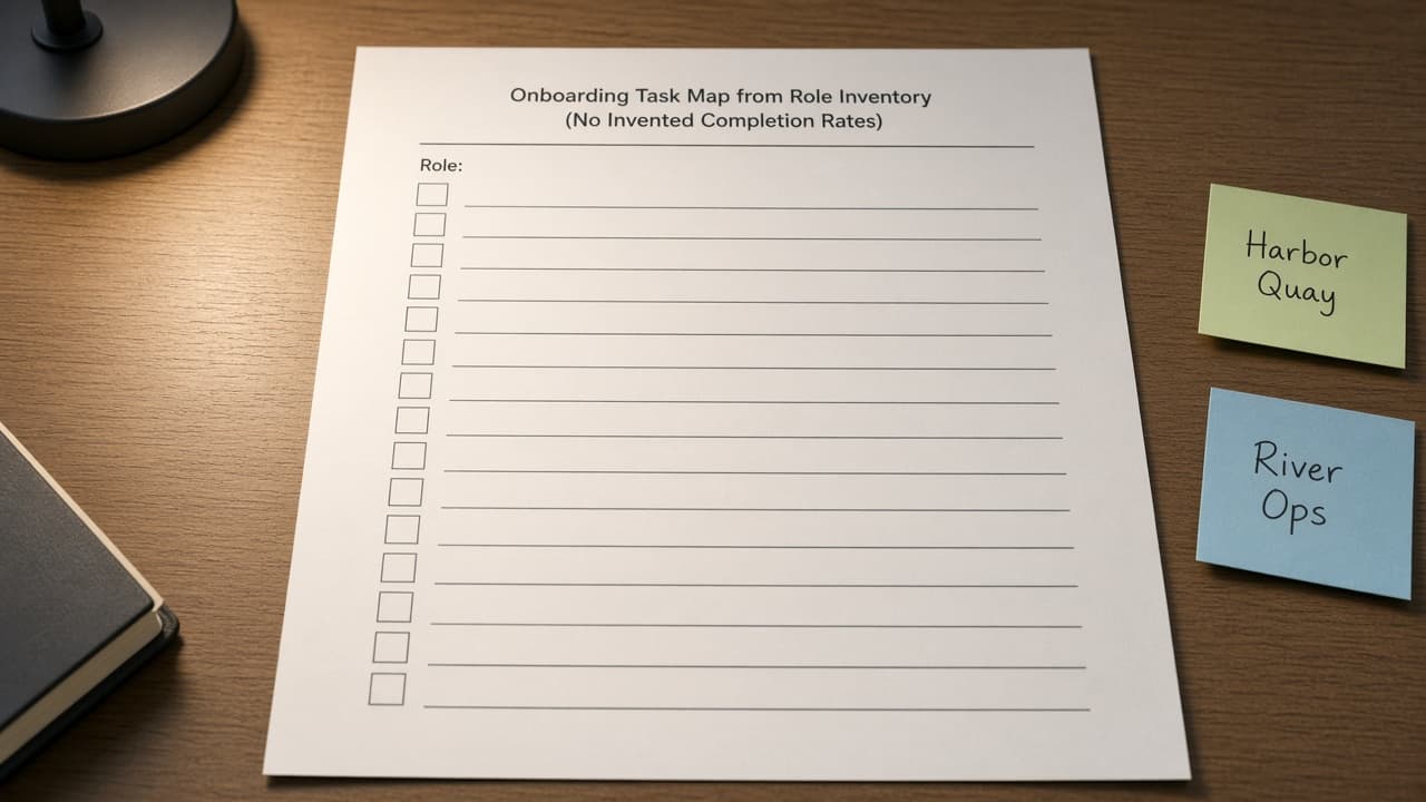 BambooHR Onboarding Task Map from Role Inventory (No Invented Completion Rates)