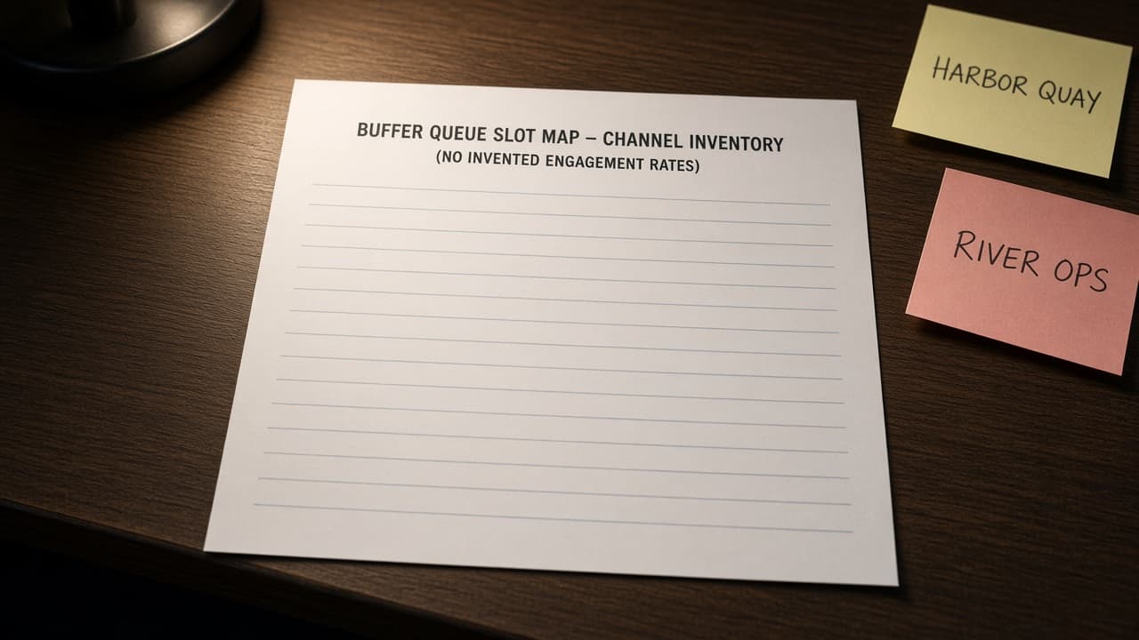 Buffer Queue Slot Map from Channel Inventory (No Invented Engagement Rates)