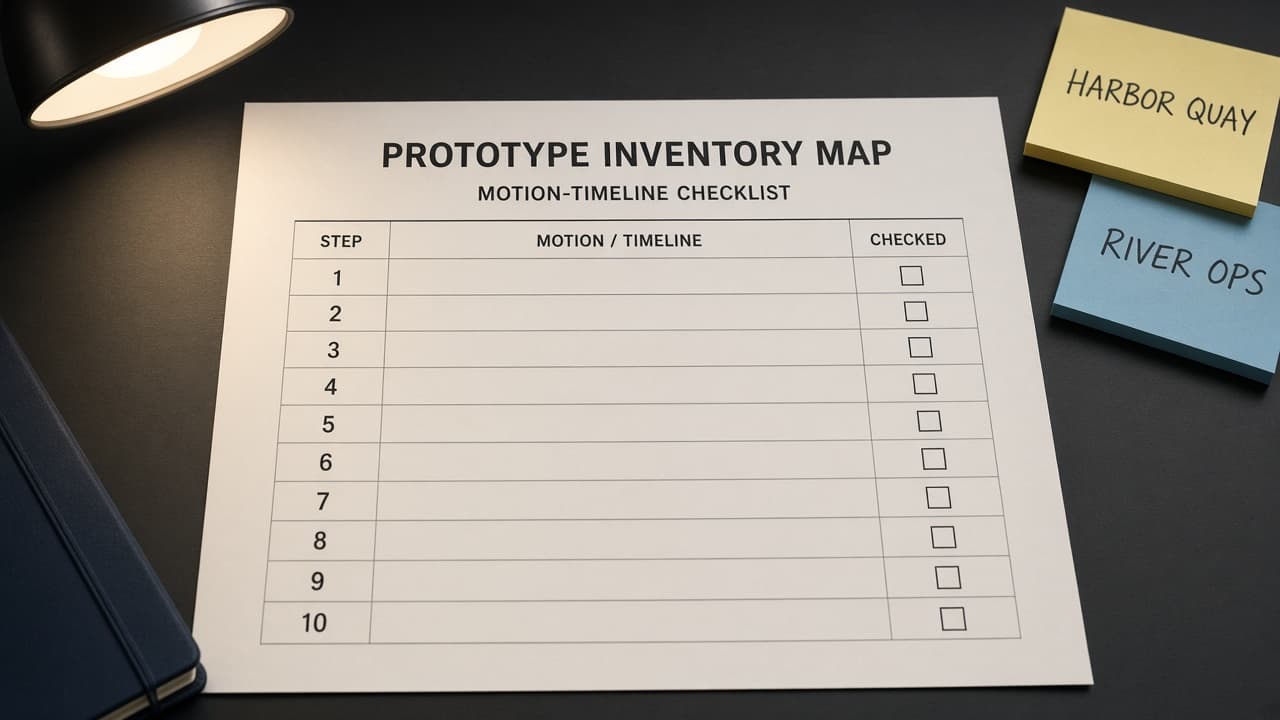 Framer Motion Timeline Map from Prototype Inventory (No Invented Lighthouse Scores)