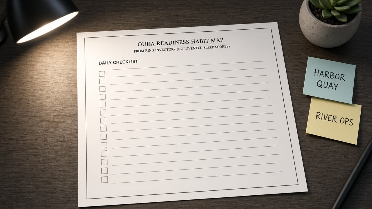 Oura Readiness Habit Map from Ring Inventory (No Invented Sleep Scores)