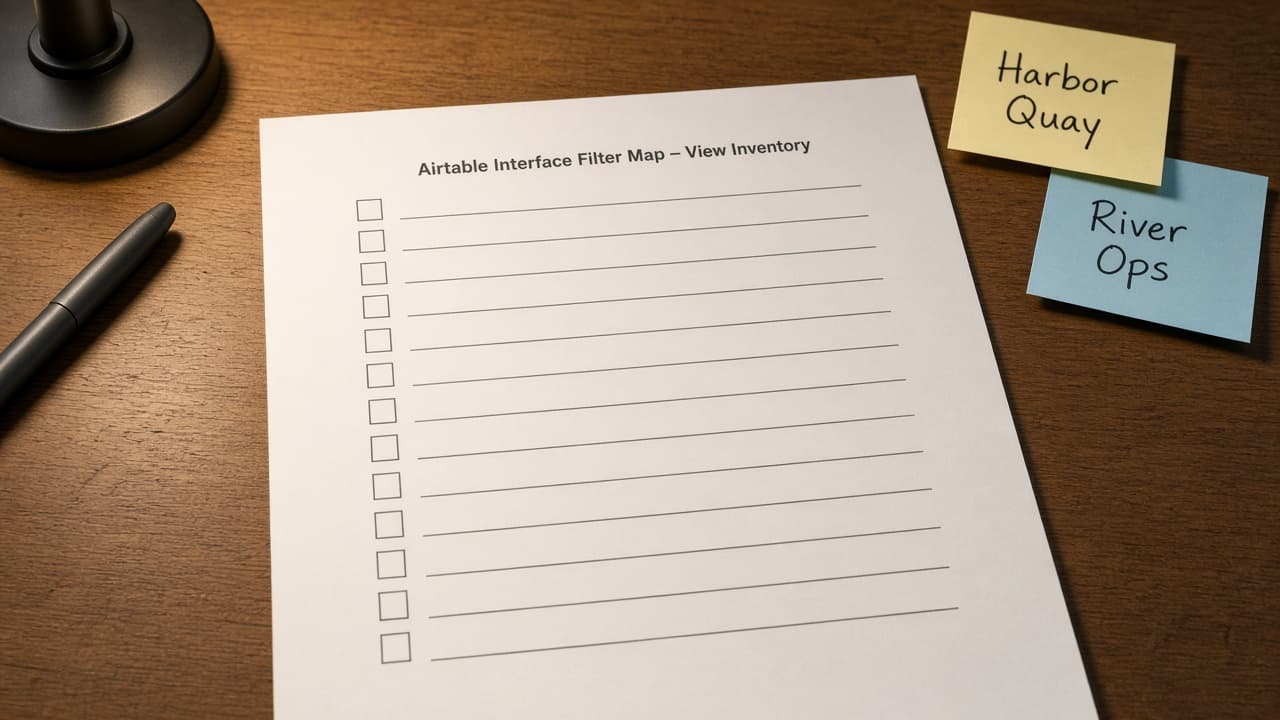 Airtable Interface Filter Map from View Inventory (No Invented Viewer Counts)