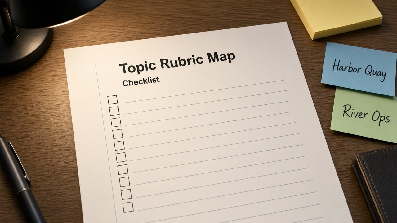 Google Classroom Topic Rubric Map from Assignment Inventory (No Invented Score Curves)