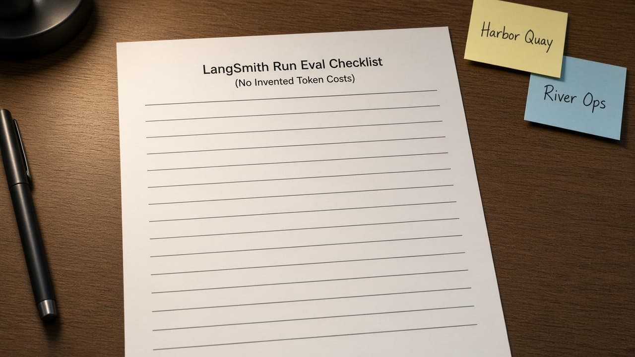 LangSmith Run Eval Checklist (No Invented Token Costs)