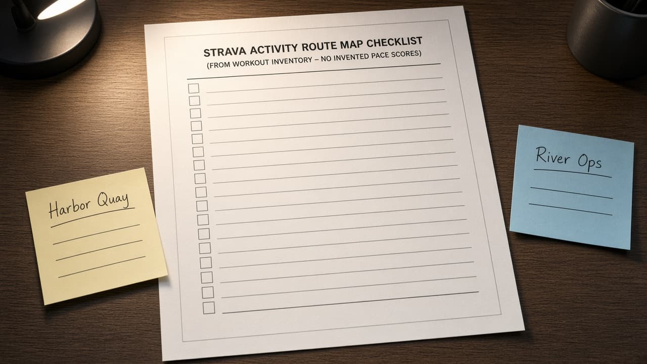 Strava Activity Route Map from Workout Inventory (No Invented Pace Scores)