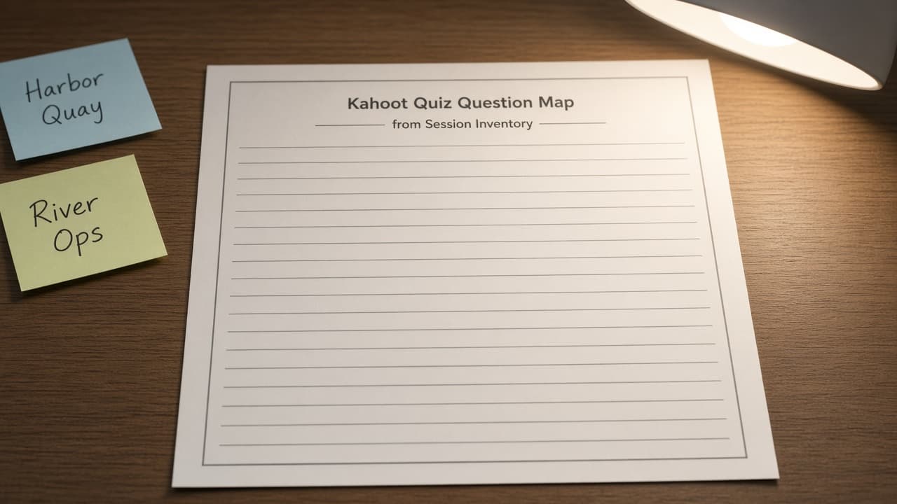 Kahoot Quiz Question Map from Session Inventory (No Invented Engagement Percents)