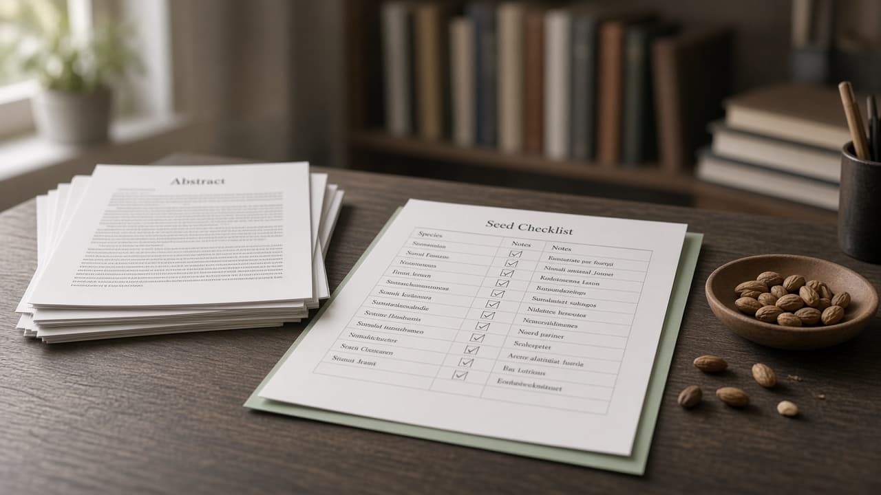 Elicit Paper Seed Checklist from Abstract Notes (No Invented Effect Sizes)