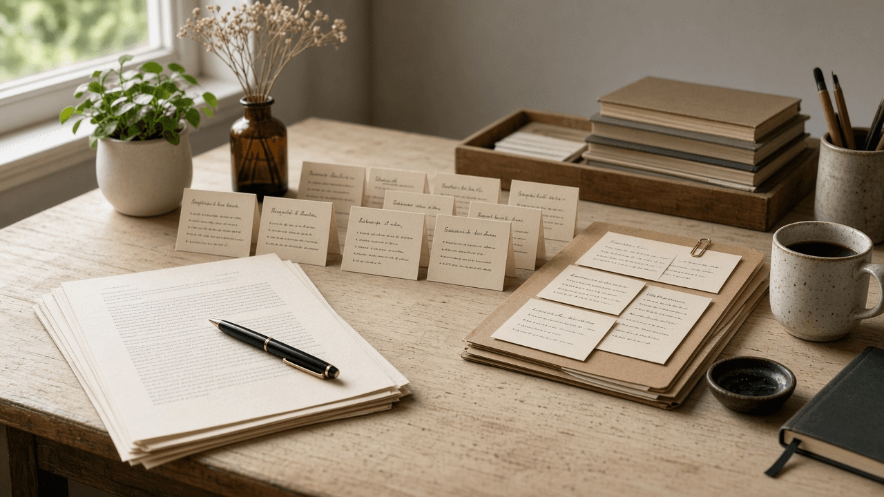 How to Use: Novlr Manuscript Chapter Scene Outline Checklist from Writing Notes (No Invented Word Counts)