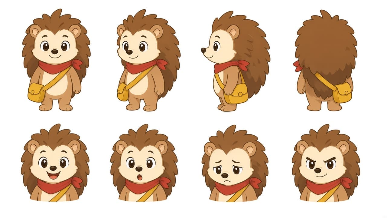 Cartoon Character Prompt: Design Sheet From Your Brief
