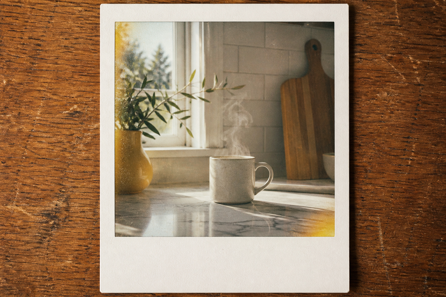 GPT Image 2 Polaroid Compiler from a Moment Brief (White Border, Grain, Light Leak, Instant Frame) - Result