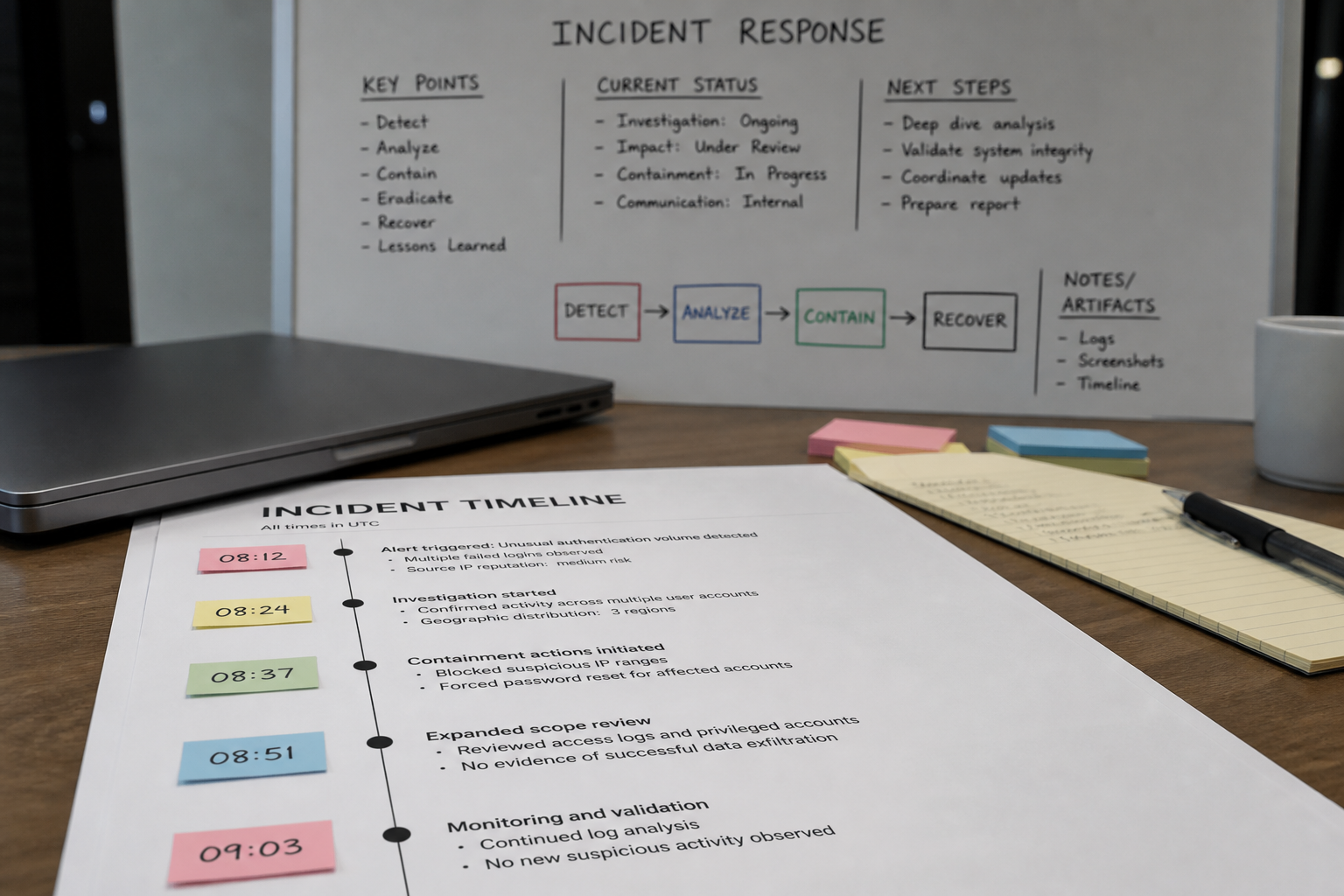 HIPAA Incident Timeline from De-identified Bullets (Not Advice, No PHI) - Result