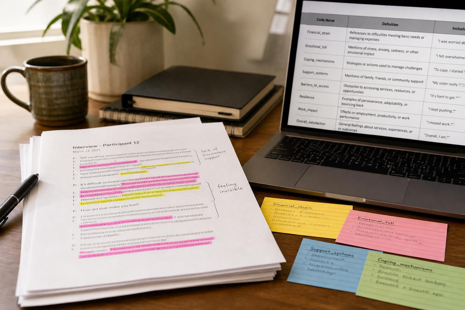 How to Use Interview Codebook from Transcript Excerpts (No Invented Quotes)