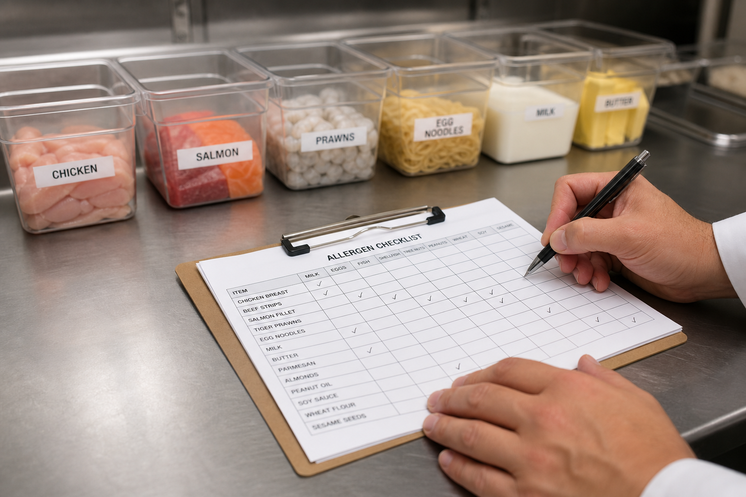 How to Use Restaurant Allergen Matrix from Recipe Sheet (Not Medical Advice)