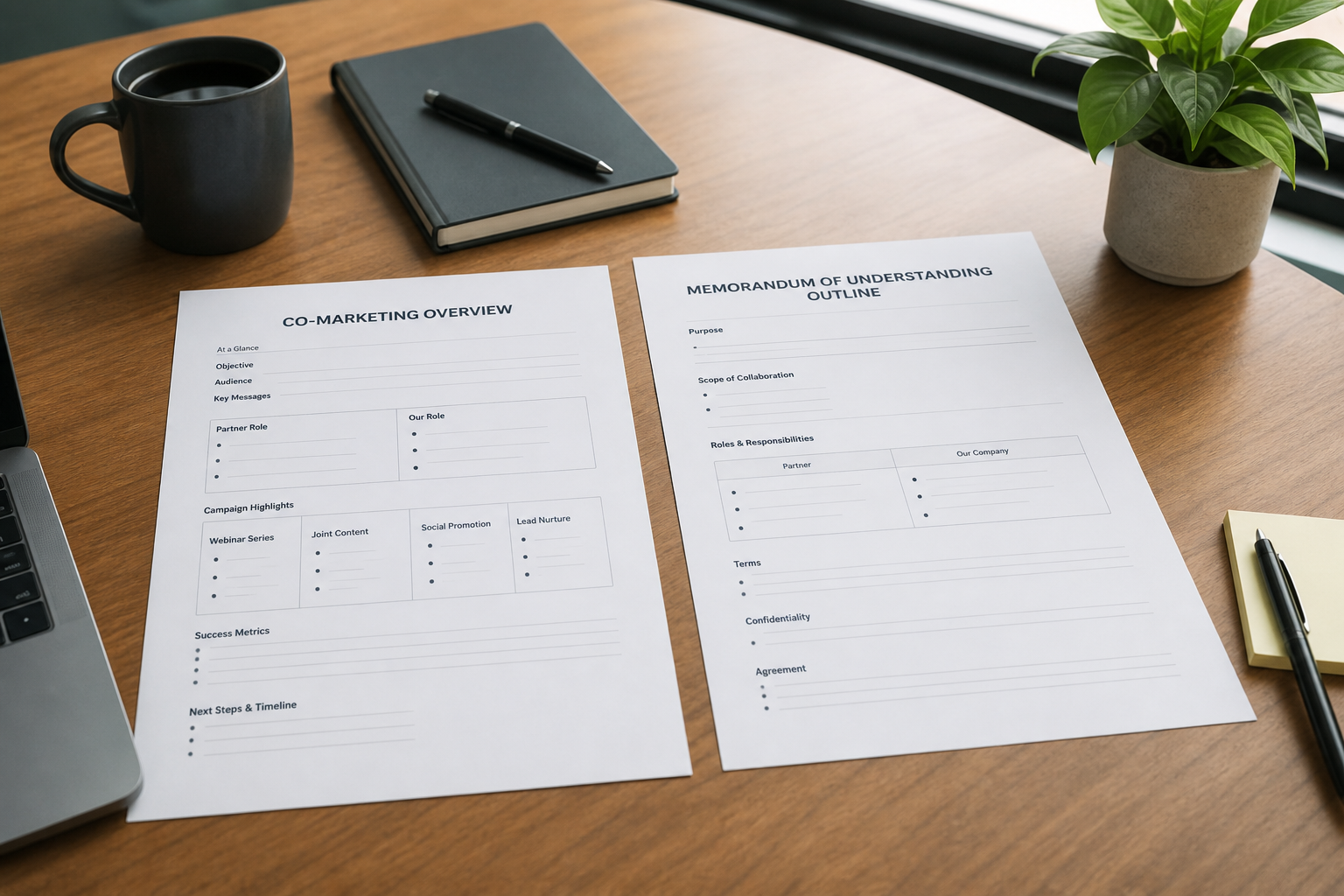 Partner Co-Marketing One-Pager from MoU Outline (No Invented Logos) - Result