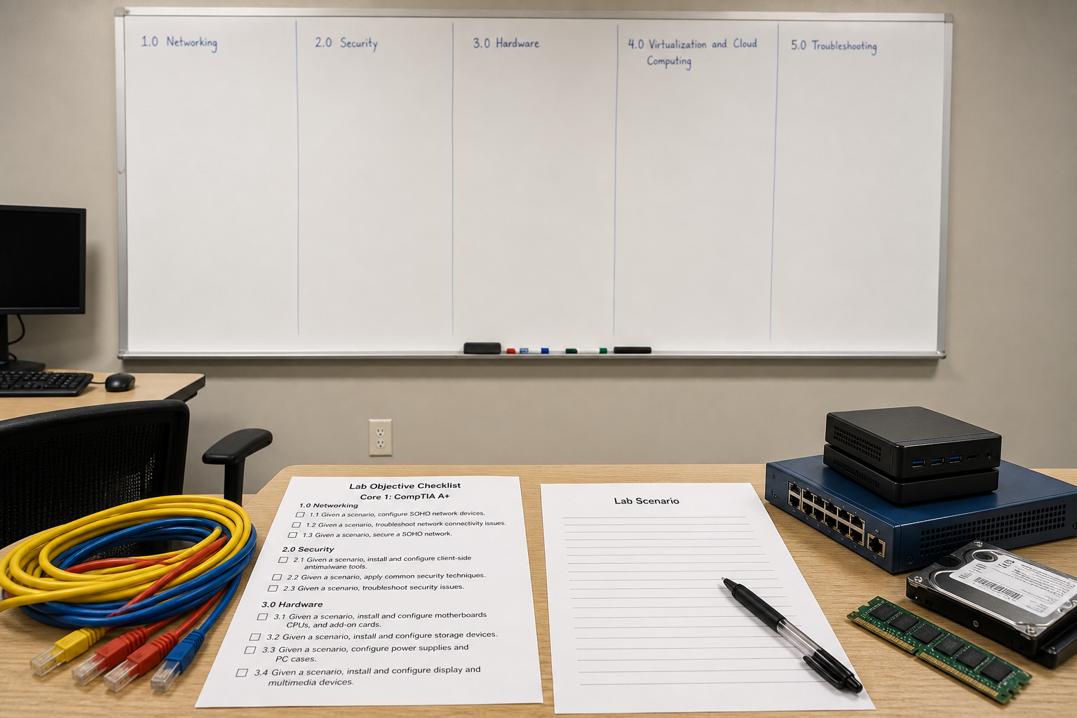 CompTIA Lab Objective Map from Exam Domains (No Item Dump) - Result