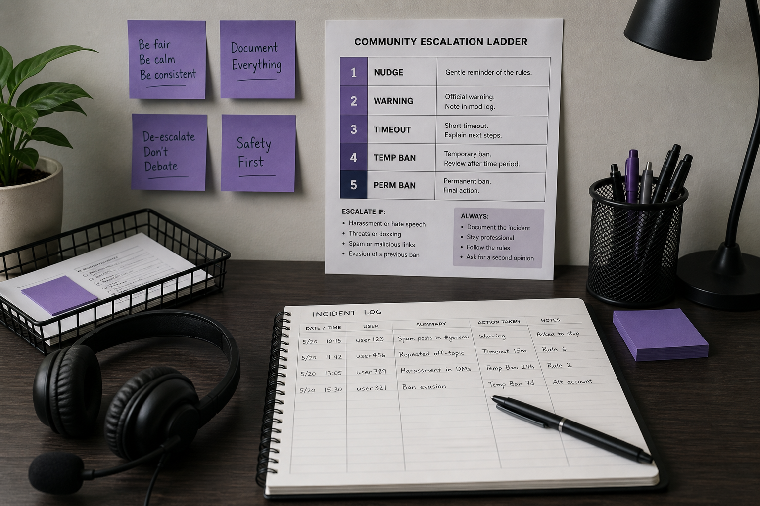 Discord Moderation Escalation Ladder from Incident Log (Not Legal Advice) - Result