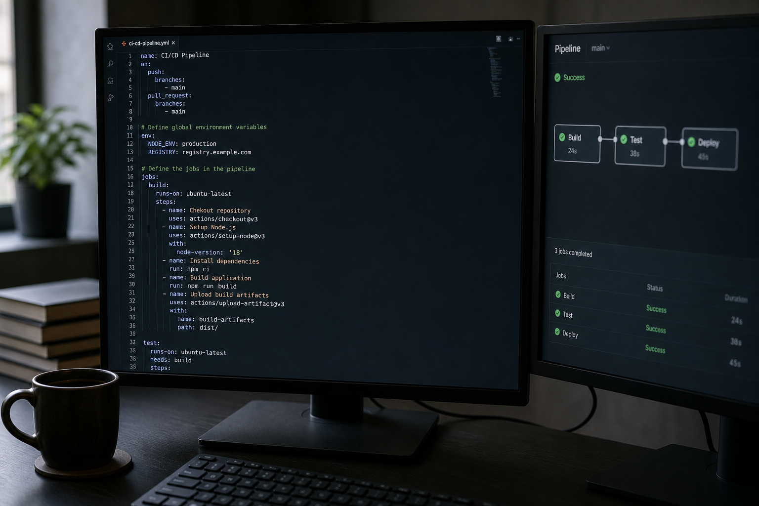 GitHub Actions Workflow Comments from Pipeline Inventory (No Invented Secrets) (Domain Pack) - Result