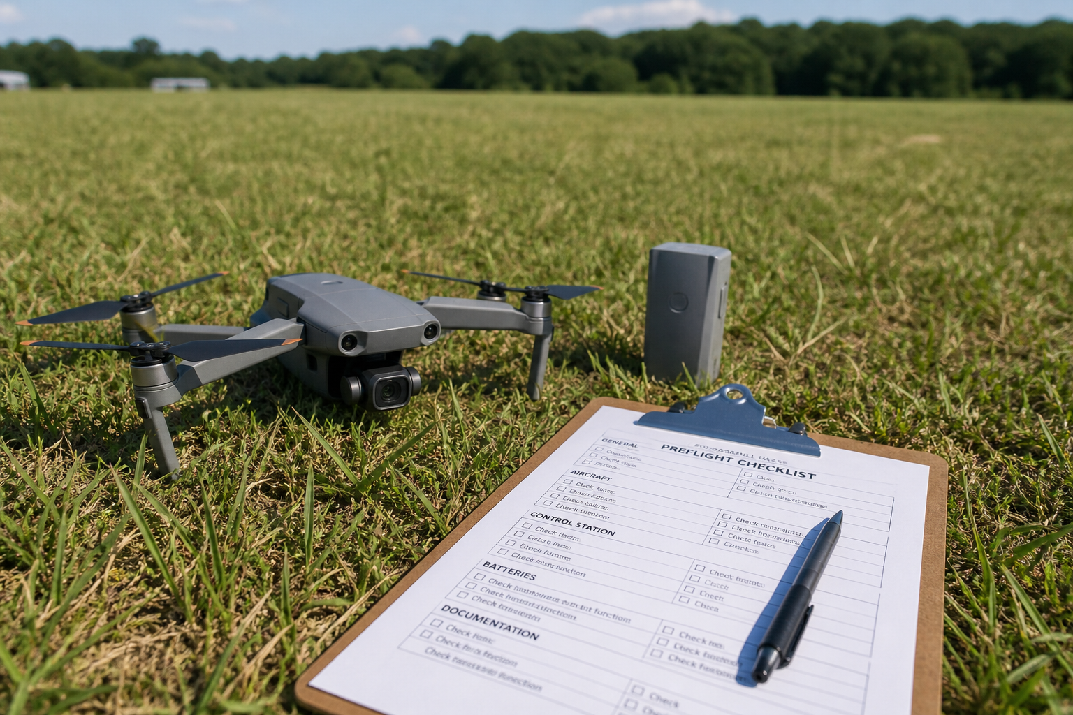 FAA Part 107 Preflight Checklist from Aircraft Notes (Not Pilot Advice) - Result