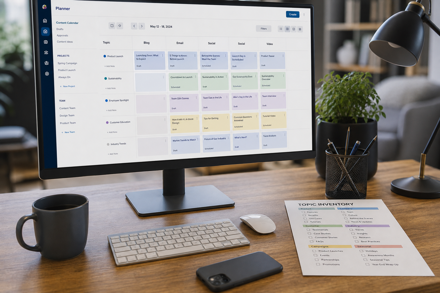 How to Use Hootsuite Content Calendar Sketch from Topic Inventory (No Invented Engagement)