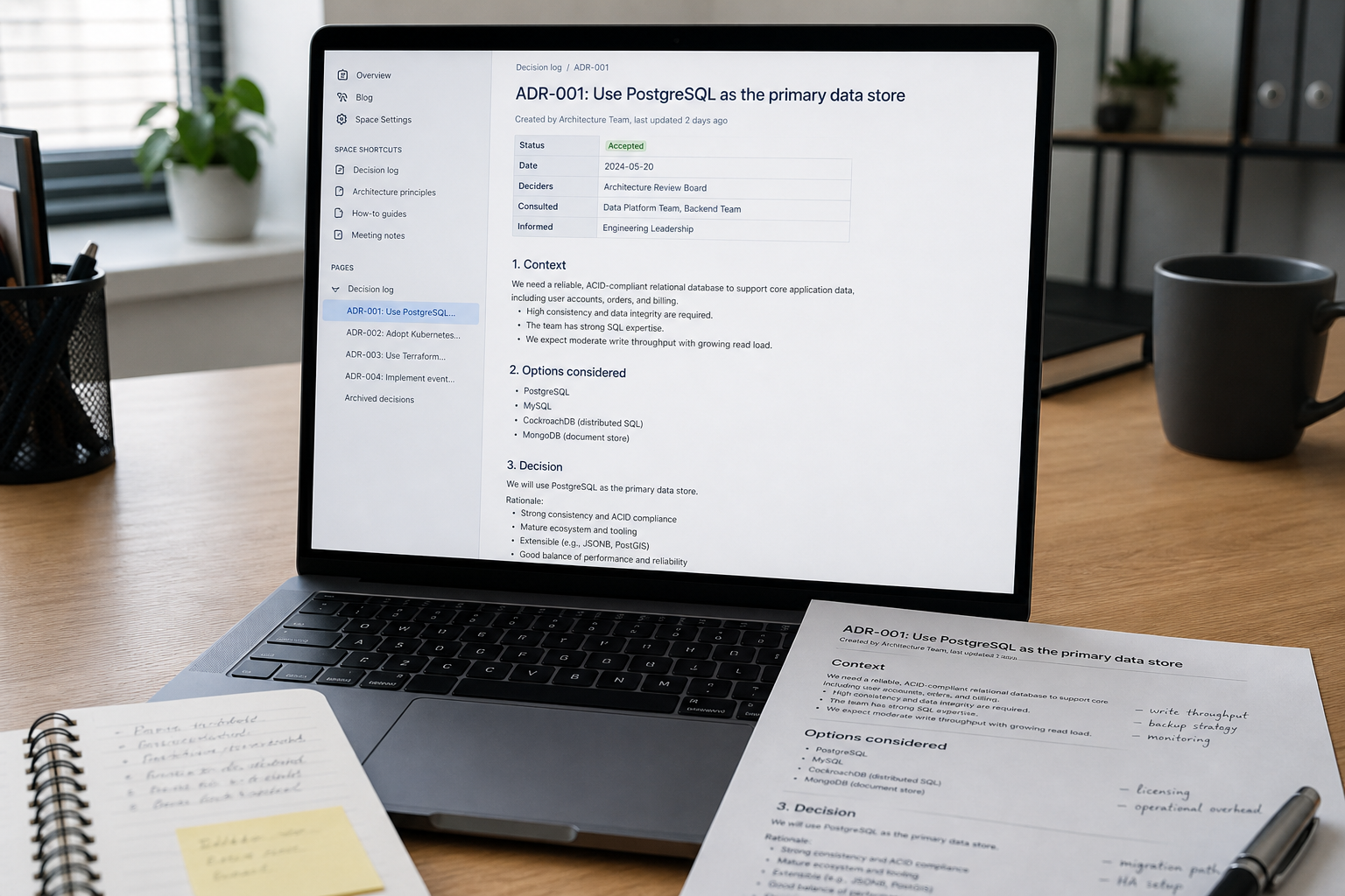 How to Use Confluence ADR Outline from Decision Notes (Not Legal Advice)