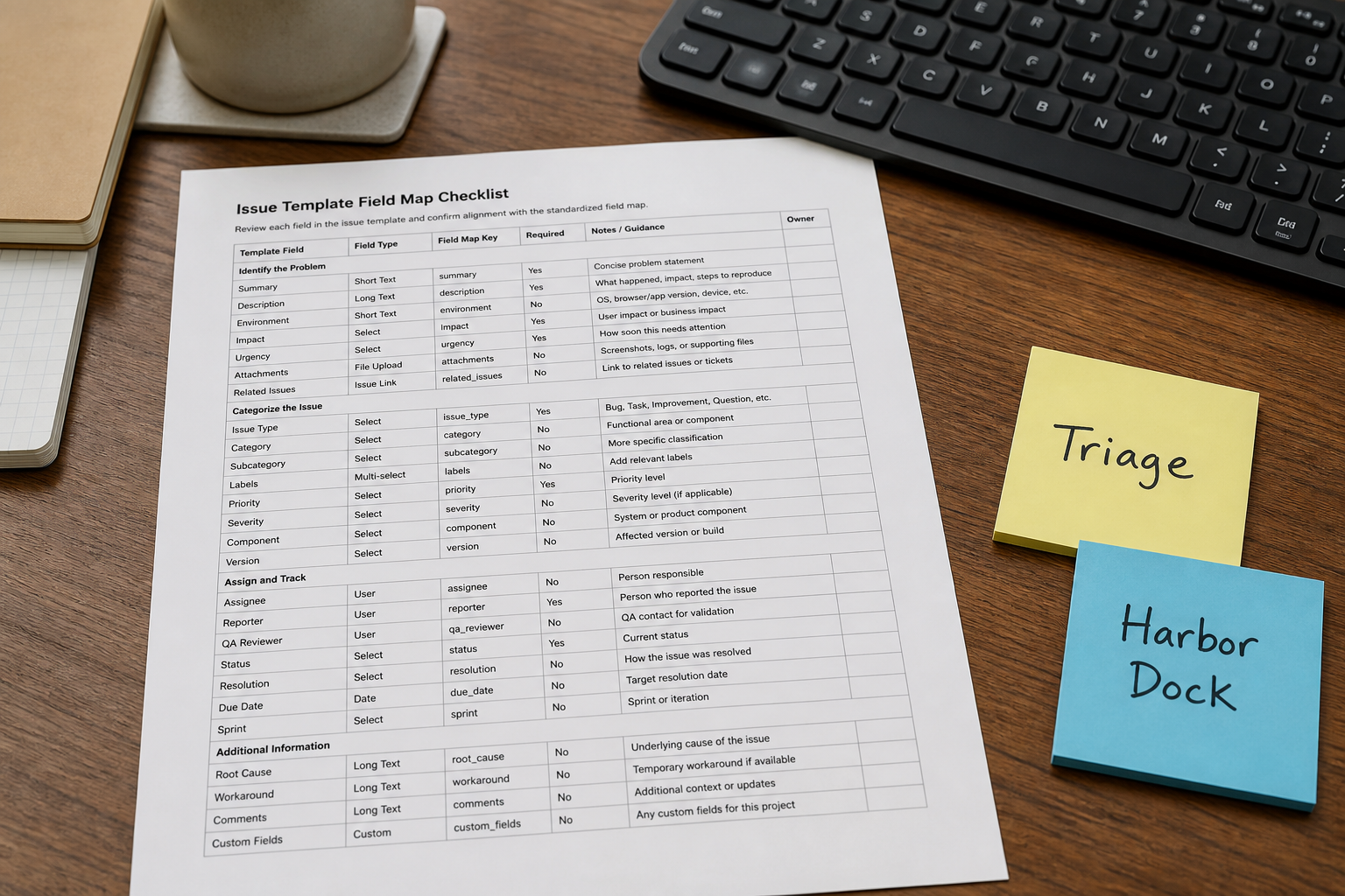 Linear Issue Template Field Map from Workflow Inventory (No Invented Assignees/Estimates) - Result